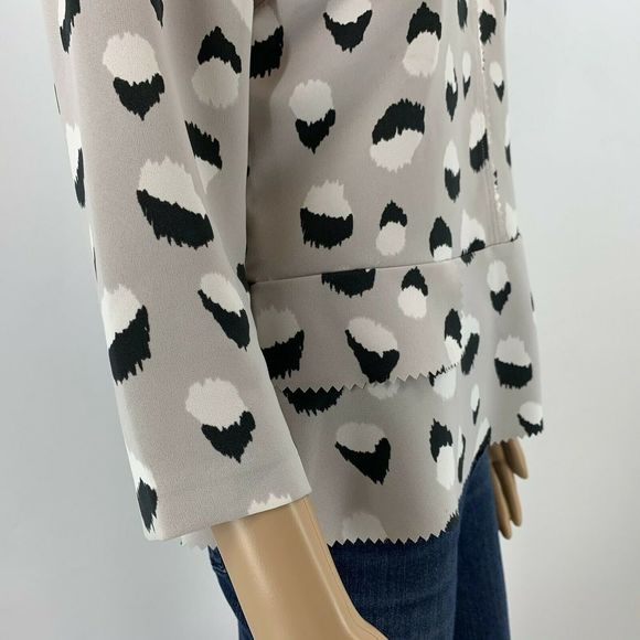 Banana Republic Peplum Blouse Size XS Gray Top - Picture 4 of 8